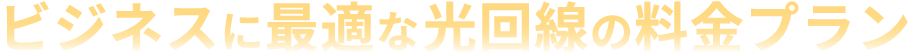 ビジネスに最適な光回線の料金プラン